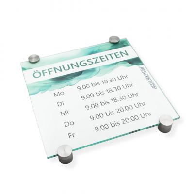 Tuerschild VITRUM P Glasschild fuer Buero 300 300 mm